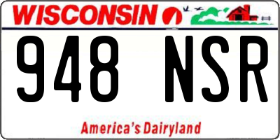 WI license plate 948NSR