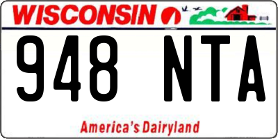 WI license plate 948NTA