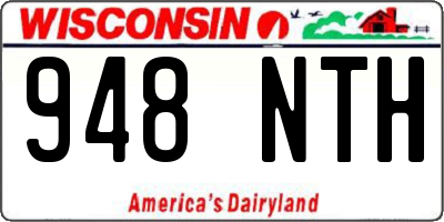 WI license plate 948NTH