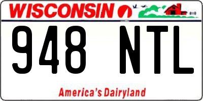 WI license plate 948NTL