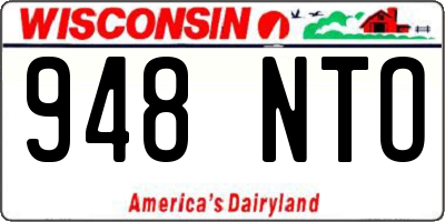 WI license plate 948NTO