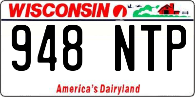 WI license plate 948NTP