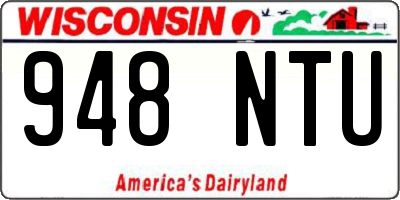 WI license plate 948NTU