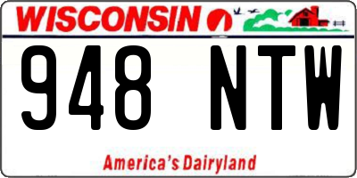 WI license plate 948NTW
