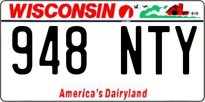 WI license plate 948NTY
