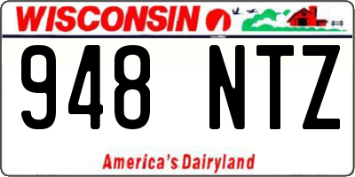 WI license plate 948NTZ
