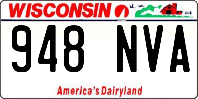 WI license plate 948NVA