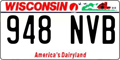 WI license plate 948NVB