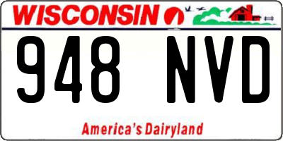 WI license plate 948NVD