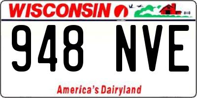 WI license plate 948NVE