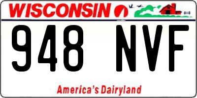 WI license plate 948NVF