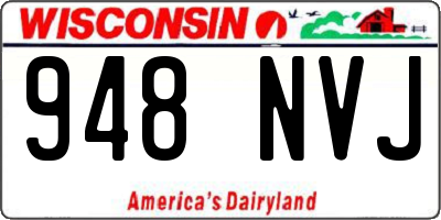 WI license plate 948NVJ