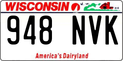 WI license plate 948NVK