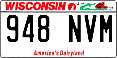 WI license plate 948NVM