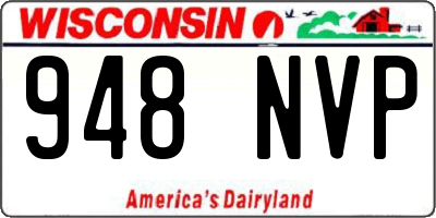 WI license plate 948NVP