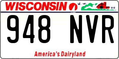 WI license plate 948NVR