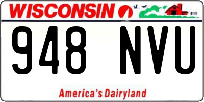 WI license plate 948NVU
