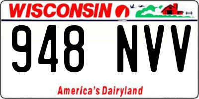 WI license plate 948NVV
