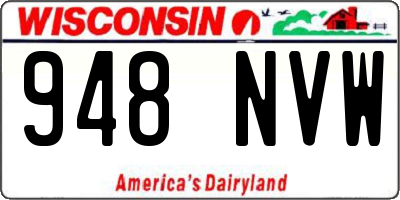 WI license plate 948NVW