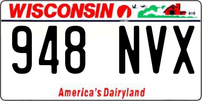WI license plate 948NVX