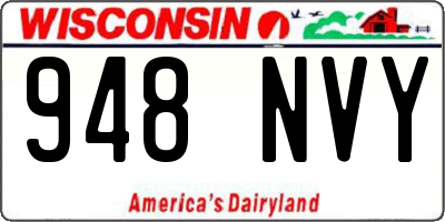 WI license plate 948NVY