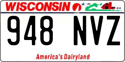 WI license plate 948NVZ