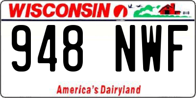 WI license plate 948NWF