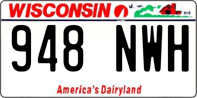 WI license plate 948NWH