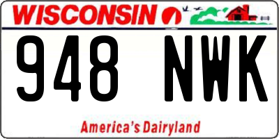 WI license plate 948NWK