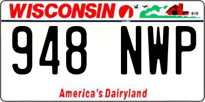 WI license plate 948NWP