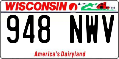 WI license plate 948NWV