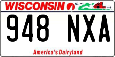 WI license plate 948NXA