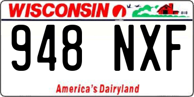 WI license plate 948NXF