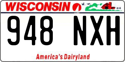 WI license plate 948NXH