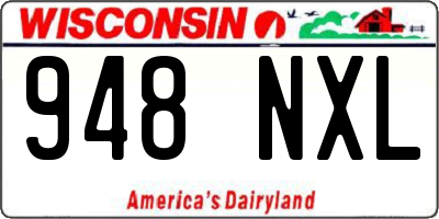 WI license plate 948NXL