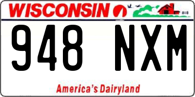 WI license plate 948NXM