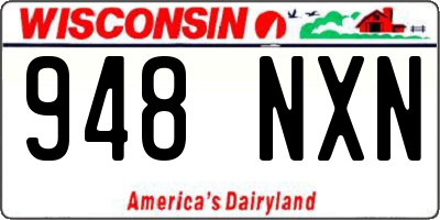 WI license plate 948NXN