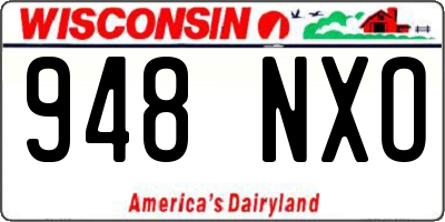 WI license plate 948NXO