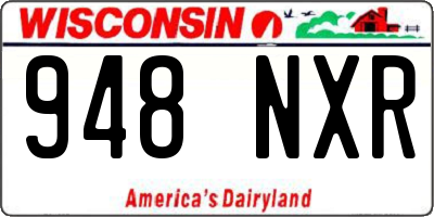WI license plate 948NXR