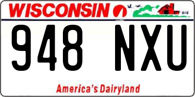 WI license plate 948NXU