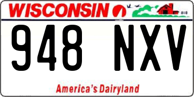 WI license plate 948NXV