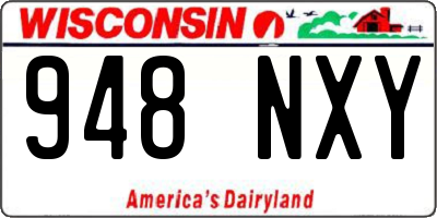 WI license plate 948NXY