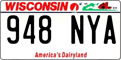 WI license plate 948NYA