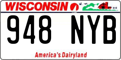 WI license plate 948NYB
