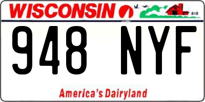 WI license plate 948NYF