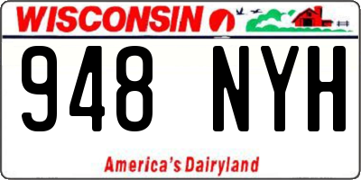 WI license plate 948NYH
