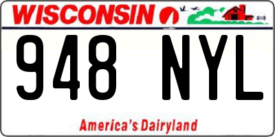 WI license plate 948NYL