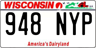 WI license plate 948NYP