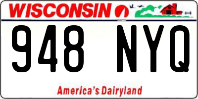 WI license plate 948NYQ