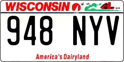 WI license plate 948NYV